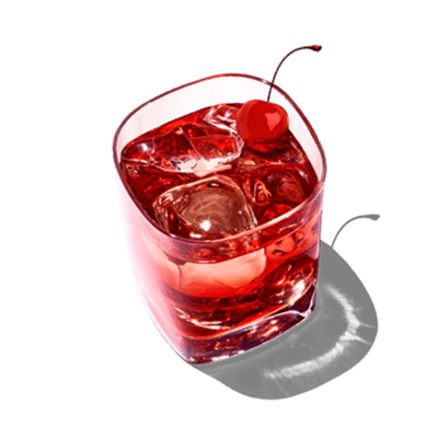 A glass of peach paradise covers your vodka in red.