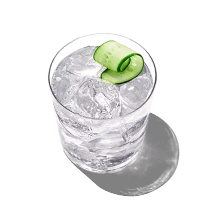 With a glass of cucumber tonic you combine pinnacle vodka and cucumber flavor.