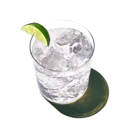 A glass of classic Vodka lime soda brightens up your day.