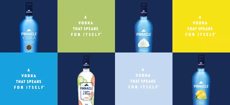 Various vodka flavors with exceptional bottle design and great taste.